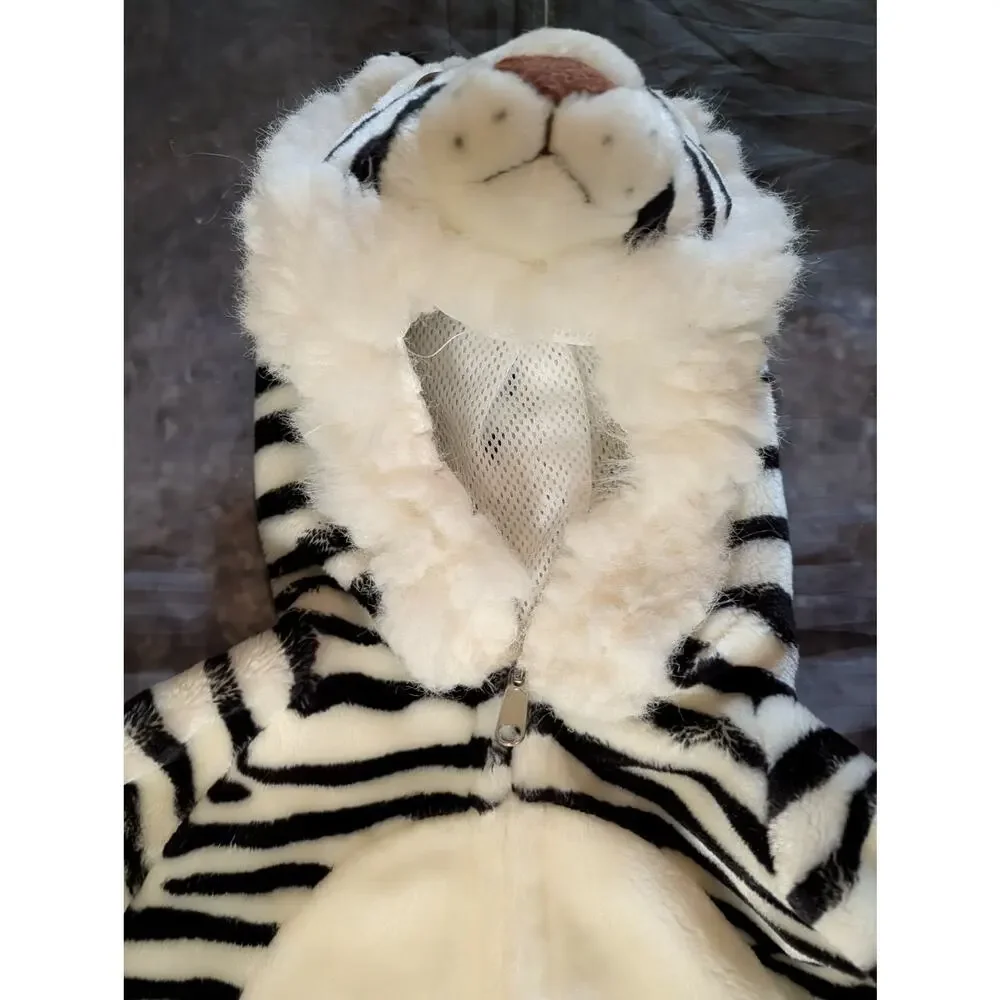White Tiger Halloween Costume Union Suit Kids Size 5-6 (44”) Cosplay